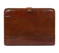 Portafoglio Organizer in Pelle - Custodia per Laptop da 13 Pollici - Cartella Portadocumenti in Pelle Pieno Fiore (Marrone Cognac)