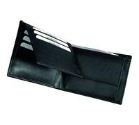 Portafoglio orizzontale in pregiata nappa, nero, ca. 12 x 9 x 2 cm, Nero, 12 cm, Portamonete
