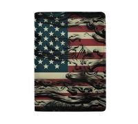 Portafoglio Passaporte Passaporte con motivo arcobaleno Tie Dye, Onda Bandiera Americana