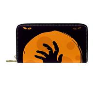 Portafoglio Pelle Pelle Zip Borsa Lunga Halloween Is Coming-01