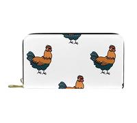 Portafoglio Pelle Pelle Zip Portafoglio Lungo Gallo Allevamento