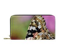 Portafoglio Pelle Pelle Zip Portafoglio lungo Nature Butterfly