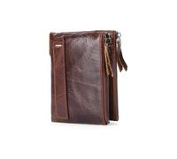 Portafoglio Pelle Rfid Blocco Scheda Uomo Slim Supporto Id Credito Trifold Vera