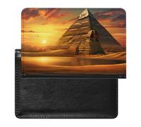Portafoglio per passaporto con piramide e sfinge, con slot per carte di credito, porta passaporto da viaggio, Stile:, Taglia unica