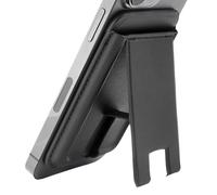 Portafoglio per supporto per telefono - Design compatibile con custodie regolabili, in similpelle pieghevole, tasca per carte di credito portatile, supporto multifunzione, strumento aziendale Mobi