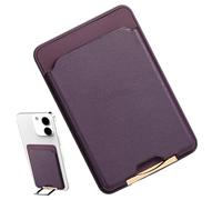 Portafoglio per telefoni cellulari, supporto per carte per la custodia del telefono cellulare, il supporto per bacio è sottile di 5 mm di spessore, facile da trasportare in tasche o borse, viola, Se