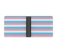 Portafoglio personalizzato con bandiera transgender Pride con blocco RFID, sottile portafoglio bifold tasca frontale porta carte di credito per uomini donne, Stile:, Taglia unica, MHXYZHW