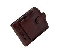 Portafoglio personalizzato con blocco RFID da uomo - portafogli incisi iniziali con nome personalizzato - regalo per papà, fidanzato o marito - fornito in un'elegante confezione regalo, Marrone #4009
