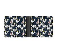 Portafoglio personalizzato con motivo lama e cactus con blocco RFID, sottile portafoglio bifold tasca frontale porta carte di credito per uomini donne, Stile:, Taglia unica, MHXYZHW