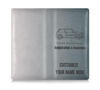 Portafoglio personalizzato in pelle premium per auto registrazione e assicurazione personalizzato uomo donna perfetto per auto essenziale portafoglio per conducente, proprietari di auto, rimorchio