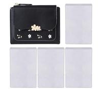 Portafoglio Piatto Trasparente da 4 Pezzi, Mini Portafoglio da Viaggio per Donna