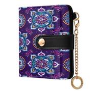 Portafoglio pieghevole classico da donna splendidamente stampato carino portafoglio in pelle PU per donne ragazzi ragazze