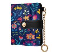 Portafoglio pieghevole da donna splendidamente stampato, impermeabile, minimalista, in pelle PU, per ragazze e donne