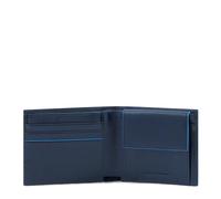Portafogli con porta monete e porta documenti rimovibile Piquadro Blue Square Revamp blu - Tabella Colori: Blu