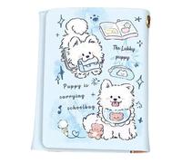 Portafoglio porta carte da donna, portafoglio a tre ante con stampa di gattini, portafoglio da donna, in pelle PU, grande capacità, porta carte per ragazze, Learning Puppy, Refer to description