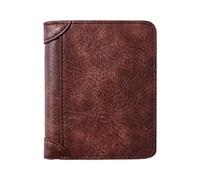 Portafoglio porta carte, portafoglio corto da uomo portatile con blocco, compatto e multi porta carte, portafoglio corto per marito, padre, amici, Caff, Loose-leaf version, Unisex