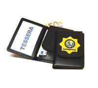 Portafoglio Porta Documenti in pelle nera Placc INTERPOL Vega Holster 1WD83