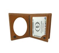 Portafoglio porta placca in pelle