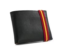 Portafoglio Porta Placca Professionale in Pelle Modello 506 con Elastico Rosso e Giallo Nero