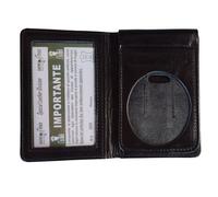 Portafoglio Porta Placca Vera Pelle Portadocumenti Vigili del Fuoco Senza Placca