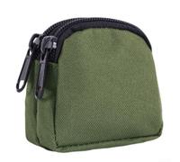 Portafoglio portachiavi impermeabile, custodia compatta in nylon per monete, carte e accessori (verde militare)