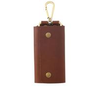 Portafoglio portachiavi in pelle PU, organizer compatto per monete, portachiavi da uomo, portachiavi compatto per cintura, uso domestico e ufficio, portafogli con clip per scuola, auto, viaggi