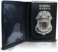Portafoglio Portadocumenti con Placca Guardia Giurata Vigilanza Privata 1WD27