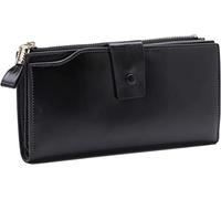 portafoglio, Portafoglio da donna con cerniera, grande capacità(Black)