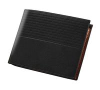 Portafoglio Portafoglio di cuoio da uomo vintage lussuoso short slim maschio borse money clip detentore della carta di credito Wallet (Color : Black)
