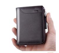 Portafoglio Portafoglio di cuoio da uomo vintage lussuoso short slim maschio borse money clip detentore della carta di credito Wallet (Color : Coffee 01)