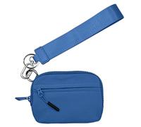 Portafoglio portamonete con portachiavi - Borsa con cerniera compatta, supporto per monete in nylon impermeabile | Small Hand Strap Purse con anello chiave sicuro per le donne Protezione della secura