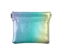 Portafoglio portamonete da donna in pelle iridescente arcobaleno glitterato mini portafoglio portatile porta carte per donne ragazzi ragazze, Scorta iridescente arcobaleno glitterato, 4.33"(L) x