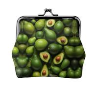 Portafoglio portamonete da donna in pelle vintage con stampa di avocado
