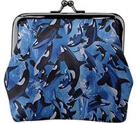 Portafoglio portamonete orche orche oceano animali marini donne ragazza squisita chiusura chiusura fibbia portafoglio cambio sacchetto, Come nella foto, Taglia unica, Organizer per borse