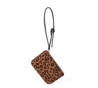 Portafoglio portatile Moderno Camoscio Costruzione Coin Organizzatori Pocket Sized Viaggio Compagno di Moda Accessorio di Lusso Portafoglio, Motivo leopardato marrone, Bellezza di massa