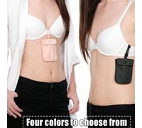Portafoglio reggiseno con blocco RFID - Opzioni multicolore, materiale morbido e delicato sulla pelle, regolabile, design con fibbia per evitare la caduta degli oggetti, leggero e traspirante, nessuna