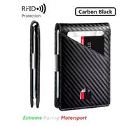 PORTAFOGLIO RFID CARBON LOOK/BLACK LOGO METALLICO BMW M 14,5x8,3