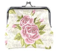 Portafoglio romantico personalizzato per uomini e donne, in pelle, lucchetto da bacio, cambio carte, portafoglio per ragazze, rosa romantico, classico, Rosa romantico, Classico