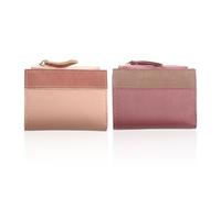 Portafoglio Rosa Rosa 2 Pezzi, Portafoglio Donna Alla Moda, Mini Portafoglio Portatile, Accessori Per La Conservazione Quotidiana, Prodotti Di Moda Femminile (Rosa Rossa, Rosa).