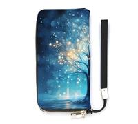 Portafoglio sottile con albero della vita, borsetta lunga da donna, pochette da polso, porta carte di credito, Stile:, 20x10.5cm