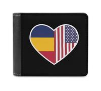 Portafoglio sottile con bandiera americana e Ciad, con tasca frontale e porta carte di credito, per donne e uomini, Stile:, Taglia unica, Per tutte le stagioni