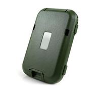 Portafoglio sottile con blocco RFID, da uomo, rimovibile, in metallo, con fermasoldi, resistente agli urti, Verde scuro, 1.0*1.0*1.0