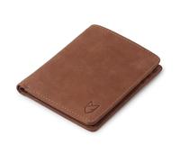 Portafoglio sottile in pelle bifold da uomo con tasca nascosta segreta e tasca per monete, blocco RFID, portafoglio da uomo con sezione separata per banconote, Hunter Tan, Portafoglio RFID