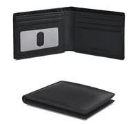 Portafoglio sottile in vera pelle da uomo, con blocco RFID, portafogli sottili bifold con tasca frontale per carte di credito, portafoglio minimalista