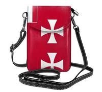 Portafoglio spazioso per cellulare con bandiera delle Isole Wallis e Futuna, versatile borsa a tracolla in tela con cinturino in pelle regolabile