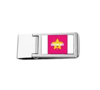 Portafoglio tascabile in acciaio inox con clip per banconote e scritta Happy Easter Day Return Art Deco Fashion Slim