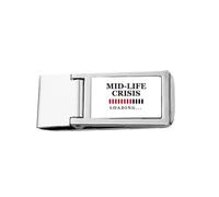 Portafoglio tascabile sottile in acciaio inossidabile con clip per soldi e processo di crisi di mezza vita