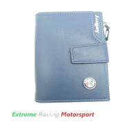 PORTAFOGLIO TOP QUALITY IN ECOPELLE MULTITASCA BLU LOGO ALFA ROMEO NEW CM12,5X10
