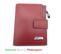 PORTAFOGLIO TOP QUALITY IN ECOPELLE MULTITASCA ROSSO LOGO BMW M CM 12,5X10