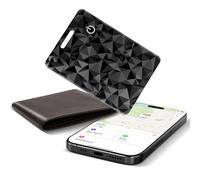 Portafoglio Tracker Card per Apple Find My (solo iOS), Bluetooth Smart Card Wallet Finder, IP68 impermeabile, 1,6 mm Slim Card Tracker per portafoglio, chiavi, etichette bagagli, passaporto, nero